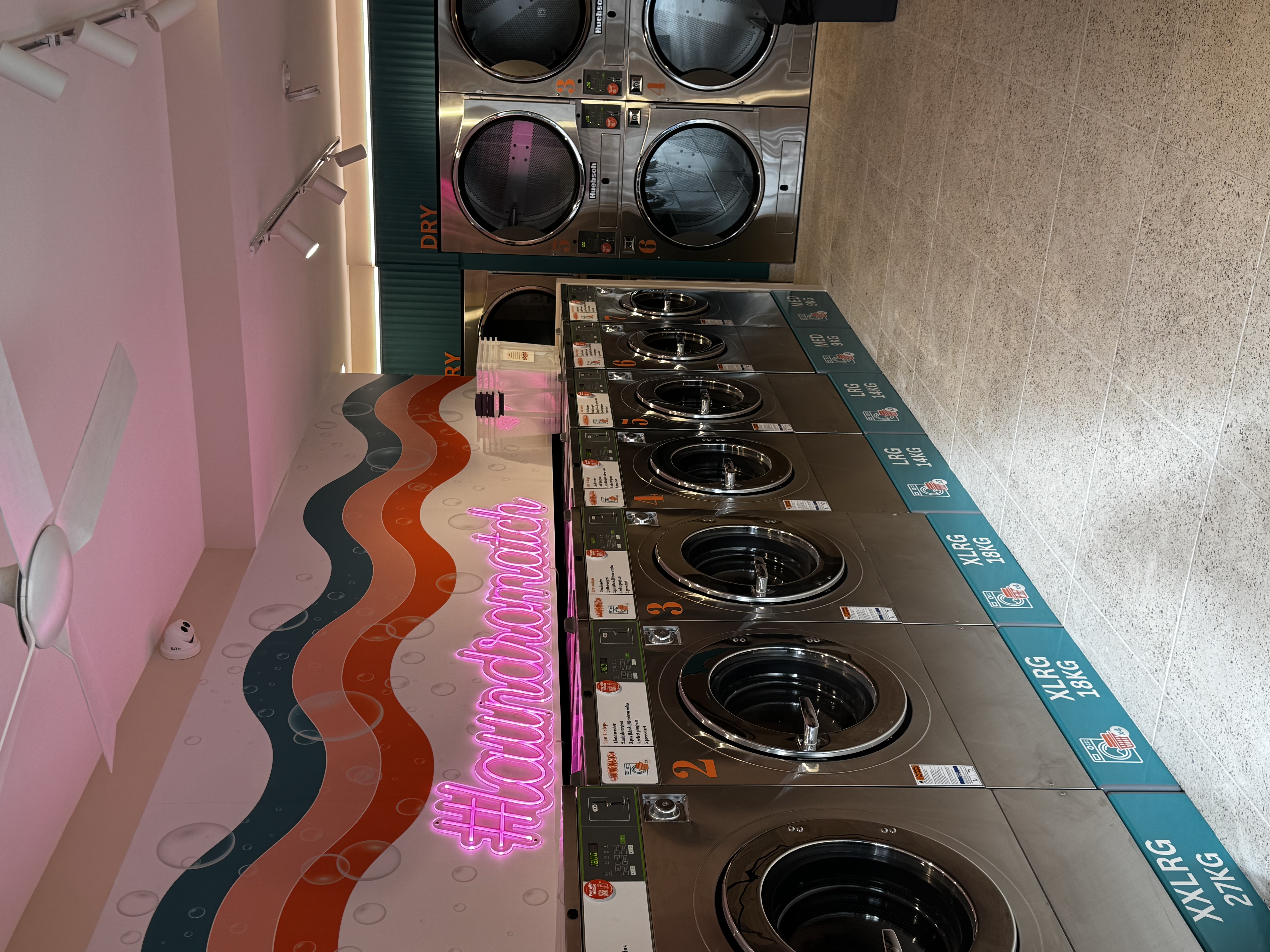 Inside a modern Sydney laundromat